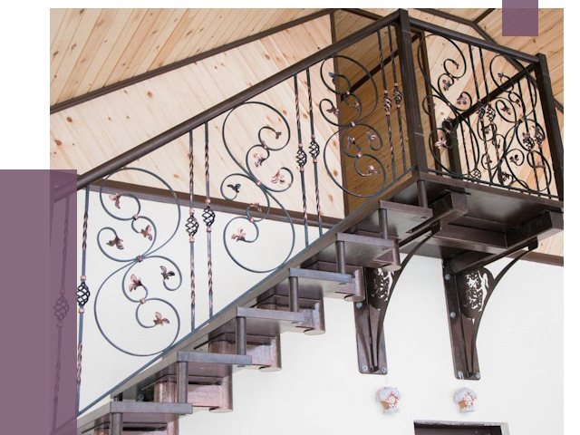 Кованые лестницы в Балахне от 81494 руб. под ключ