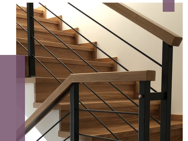 Обшивка металлической лестницы деревом в Балахне от 4440 руб.