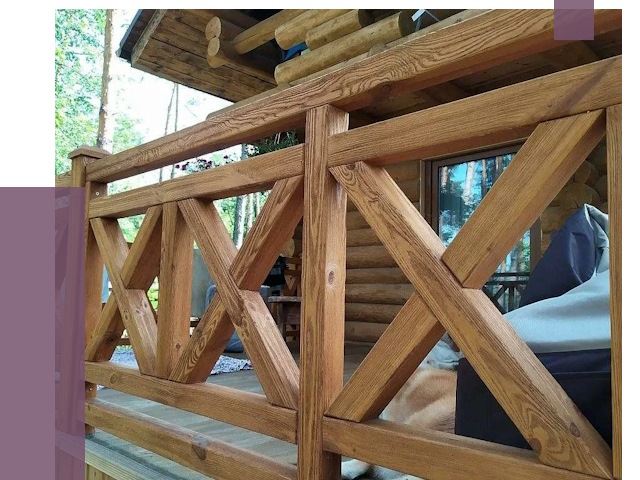 Деревянные перила под ключ в Балахне от 7836 руб. 