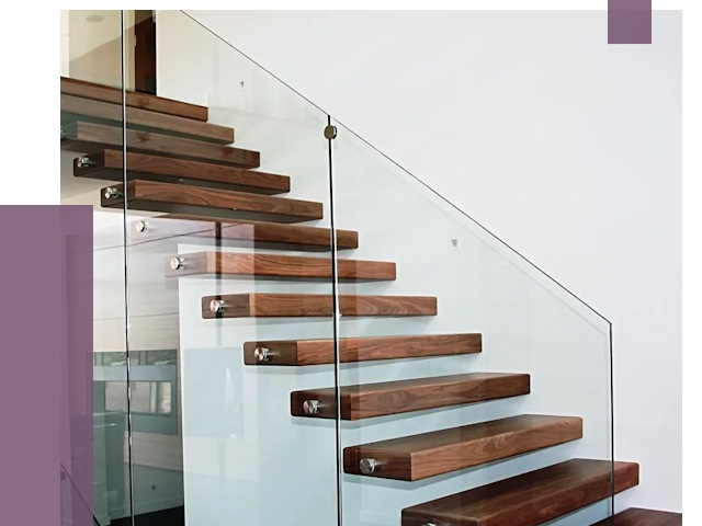 Стеклянные перила для лестницы в Балахне от 15150 руб.