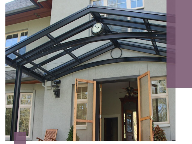 Изготовление и монтаж навесов и козырьков в Балахне