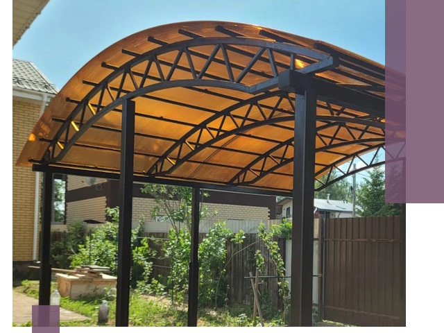 Изготовление навесов под ключ в Балахне из качественных материалов