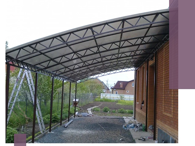 Профессиональный монтаж навесов под ключ в Балахне