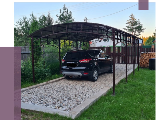 Навесы для автомобиля в Балахне от 13426 руб.  | ПРОЛЁТ-Блх