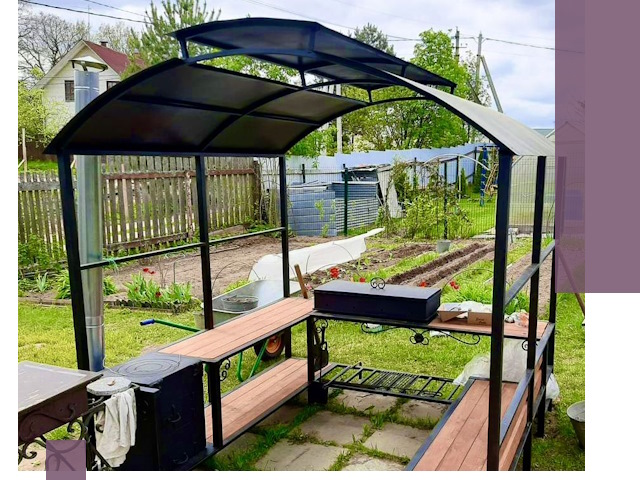 Навесы для барбекю в Балахне: изготовление, монтаж и демонтаж