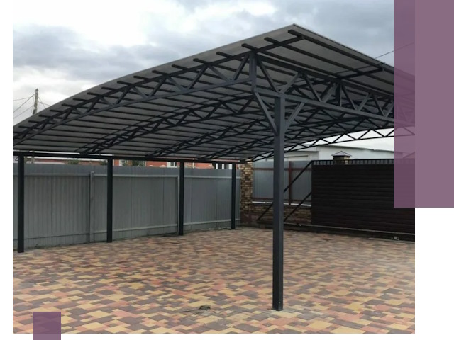 Металлические навесы под ключ в Балахне — изготовление и монтаж