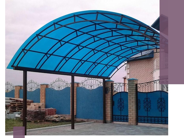 Арочные навесы под ключ в Балахне — изготовление и монтаж