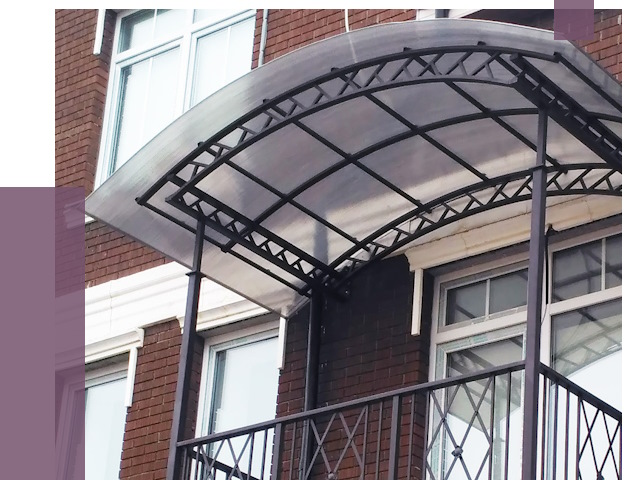 Козырьки над балконом в Балахне от 8829 руб.  | ПРОЛЁТ-Блх