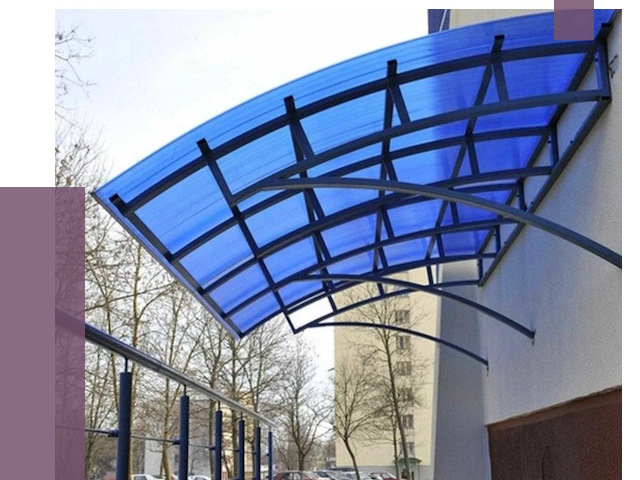 Козырьки из поликарбоната в Балахне от 4388 руб. под ключ | ПРОЛЁТ-Блх