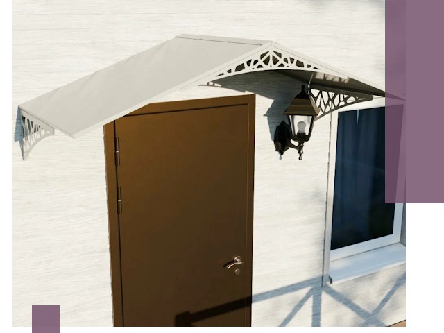 Металлические козырьки на входы и террасы в Балахне