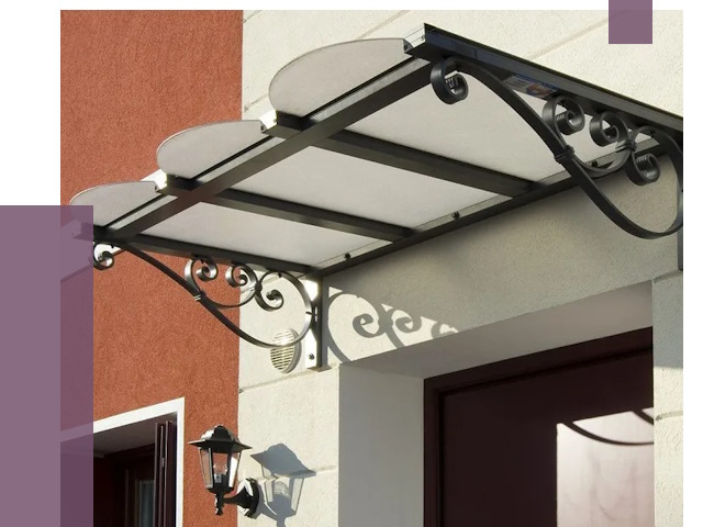 Односкатные козырьки в Балахне от 8567 руб.  | ПРОЛЁТ-Блх