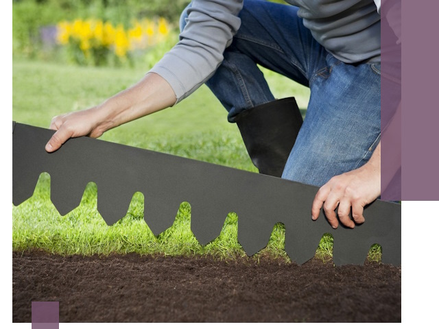 Металлические бордюры для газона в Балахне — изготовление и монтаж