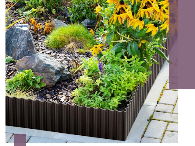 Металлические бордюры для клумб в Балахне — производство и монтаж